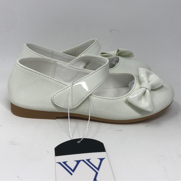 WUIWUIYU Casual Mary Janes Ballet Flats, Girl's Size 13(B)30 - White - Picture 6 of 10